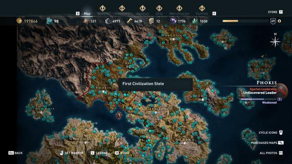 《刺客信条：奥德赛》全地图技能点分布在什么位置？